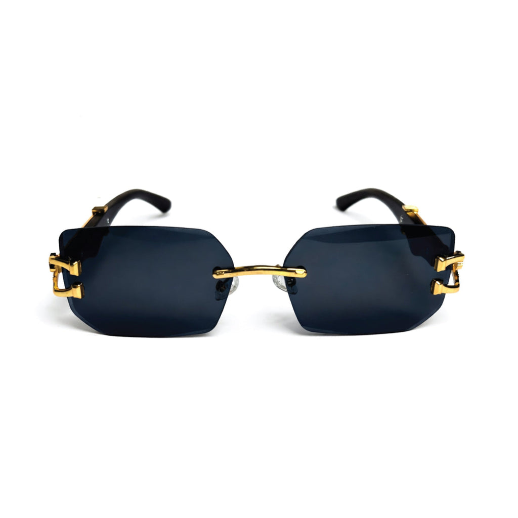 Men's Vintage Fashion Glasses with -Glare & Wood Grain Frame