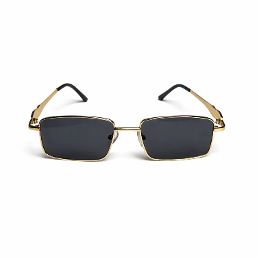Textured Metal Square Frame Fashion Glasses