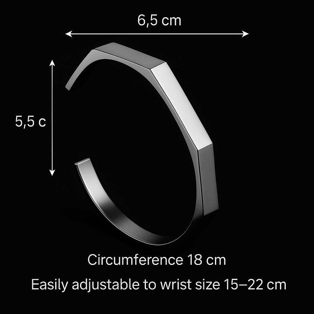 Titan Hex™ Stainless Steel Bracelet – Bold & Modern Design