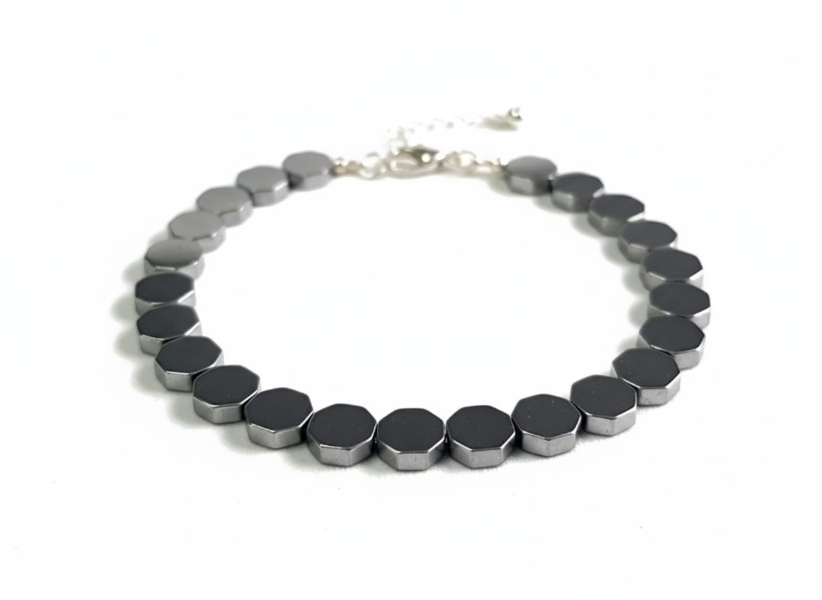 Metallic Octalink Bracelet (Black)