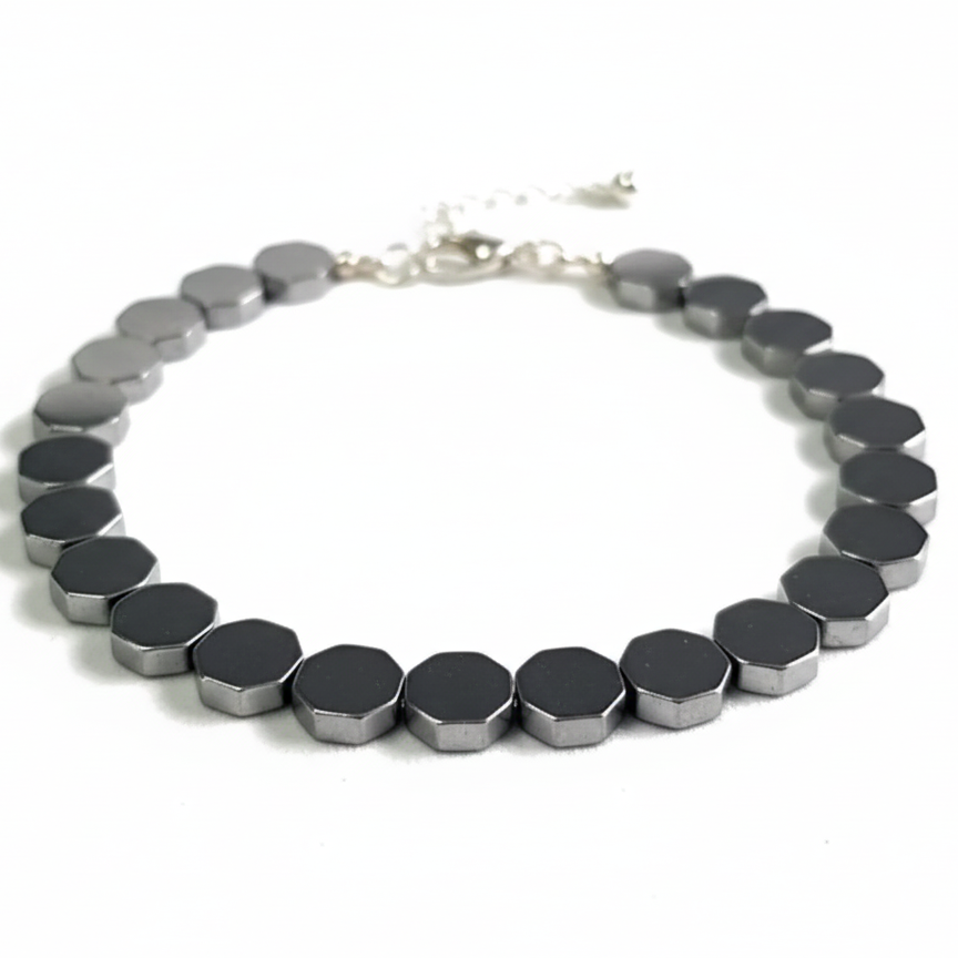 Metallic Octalink Bracelet (Black)