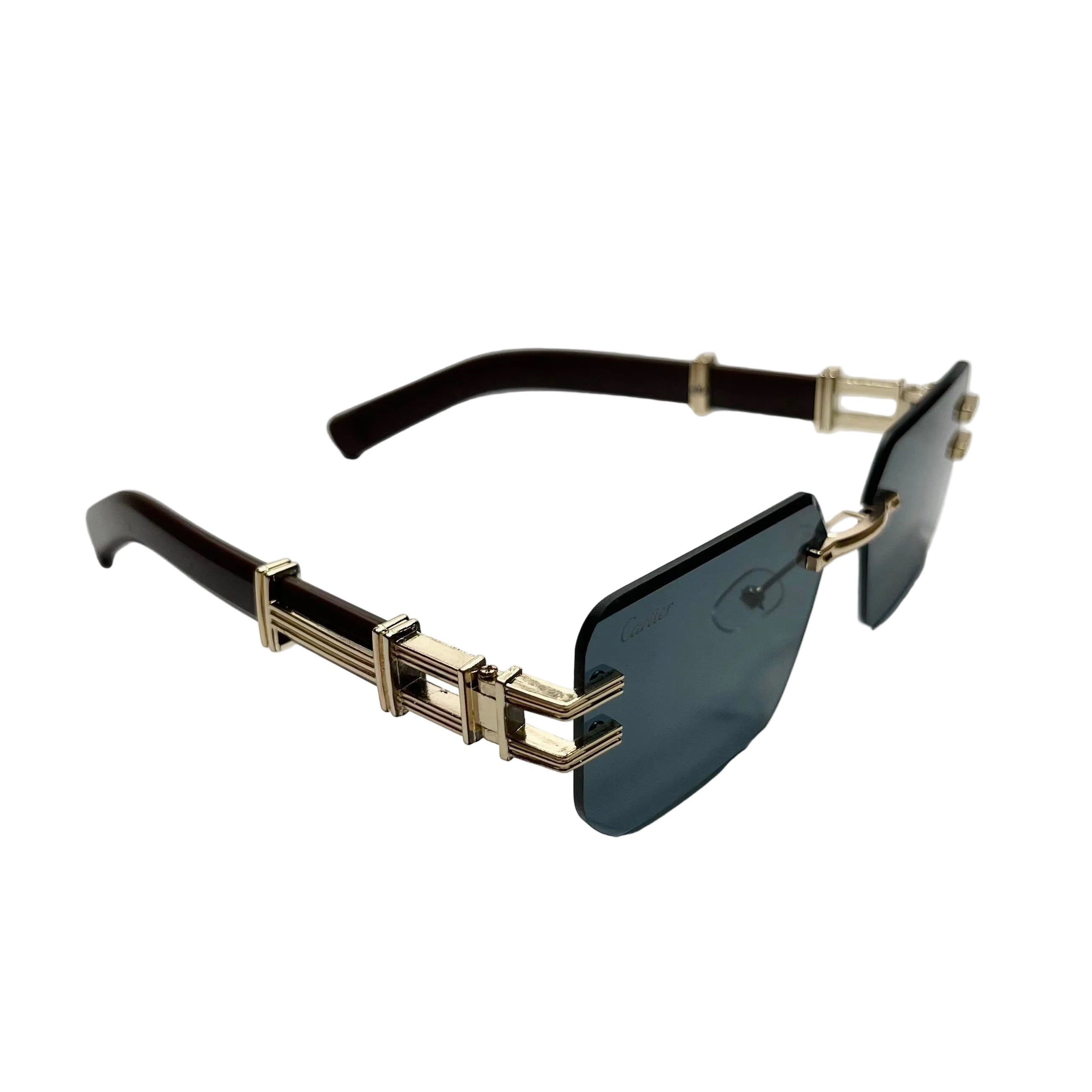 Cartier Wide Frame Rimless Glasses