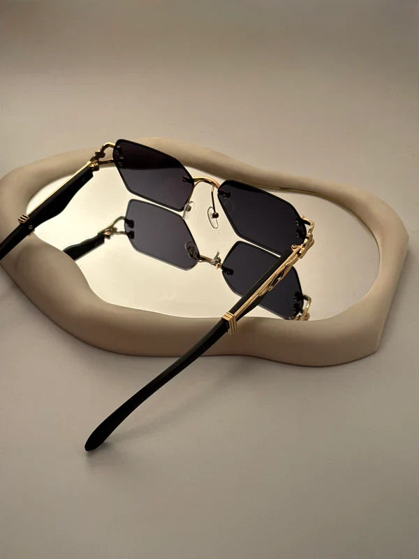 Men's Vintage Fashion Glasses with -Glare & Wood Grain Frame