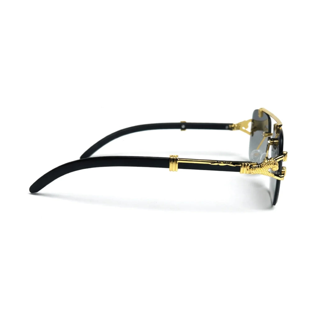 Men's Metal Square Frameless Double Bar Vintage High-Quality