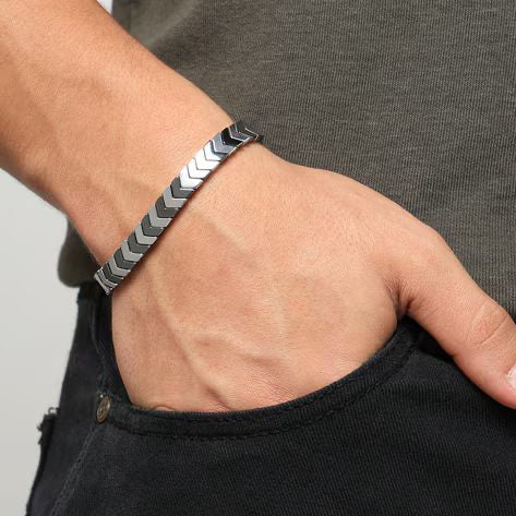 Arrows Bracelet (Silver-Black)