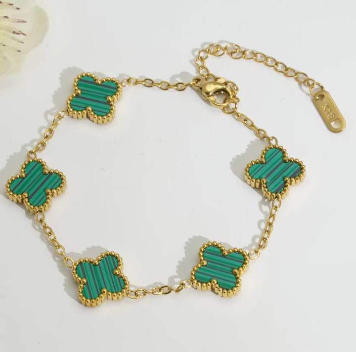 Clover Charm Bracelet (Green)