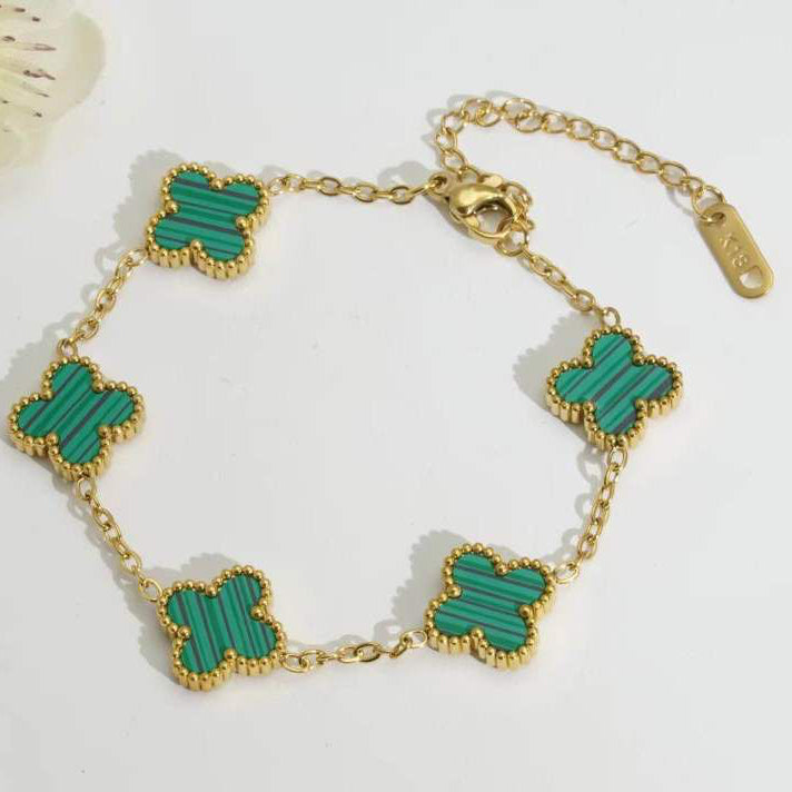 Clover Charm Bracelet (Green)
