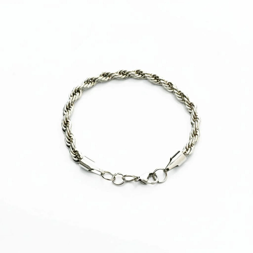 Rope Bracelet 5MM (Silver)